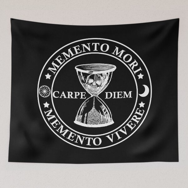 Item preview, Memento mori memento vivere carpe diem latin quotes phrases saying designed and sold by Alexaltay.