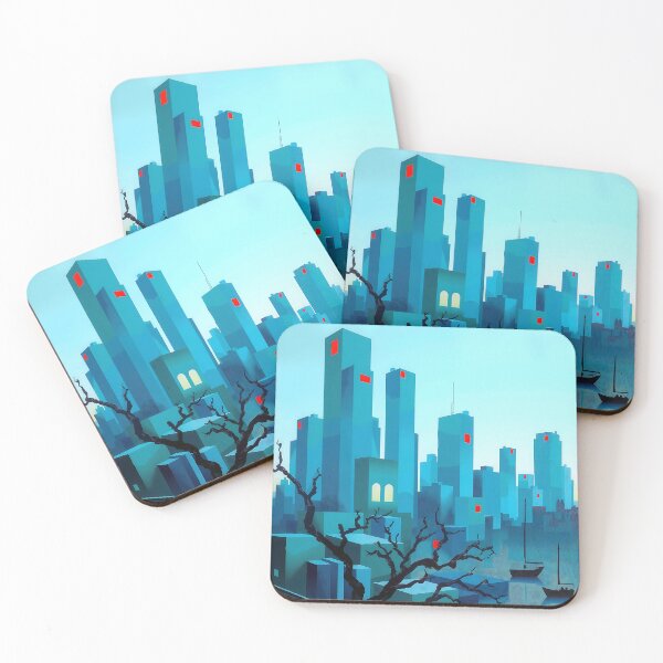 Item preview, Azure Serenity Cityscape designed and sold by PanoramaPrints.