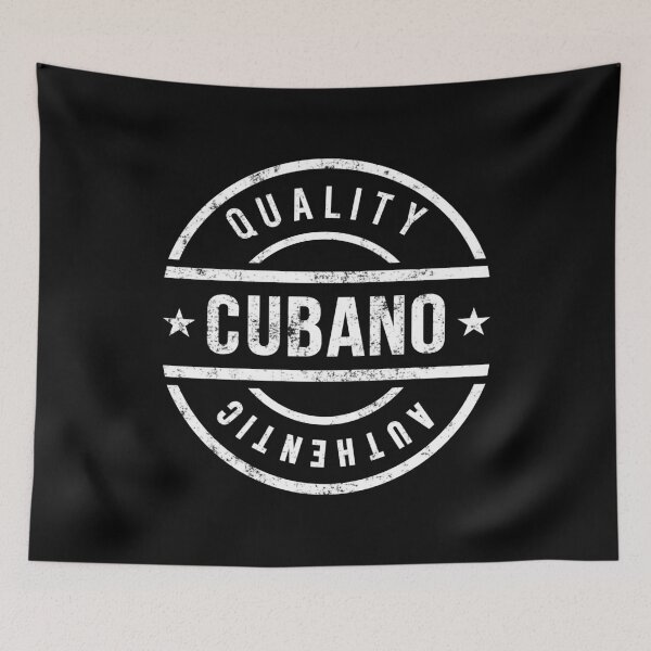 Item preview, Cubano - Retro badge in white (Grunge)  designed and sold by CUBATSHIRT.