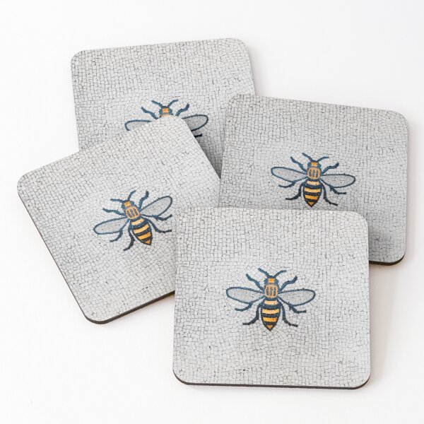Item preview, Manchester Worker Bee Mosaic Mancunian Fine Art Print designed and sold by rabram83.