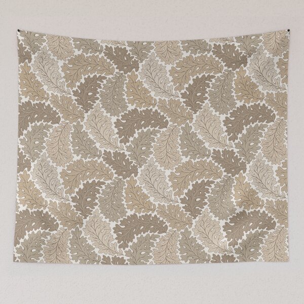 Item preview, Tranquil art nouveau leaves, vintage botanical in sand designed and sold by OzdeBayer.