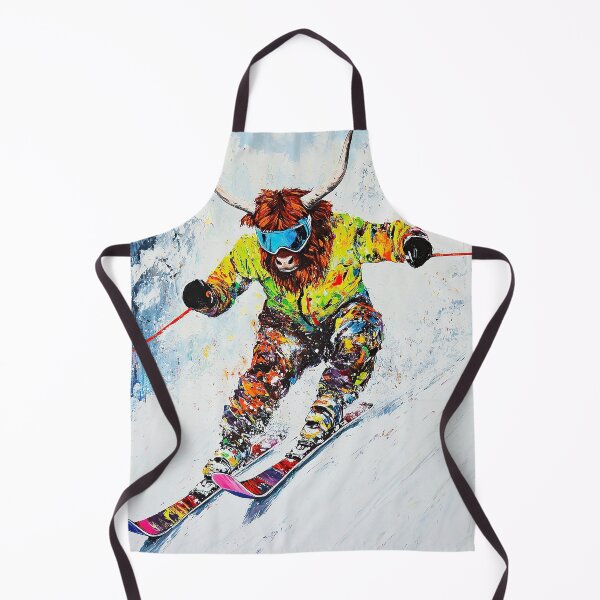 Item preview, Highland Cow Ski Winter Sports Winter Snow designed and sold by ArtHouseNiklas.