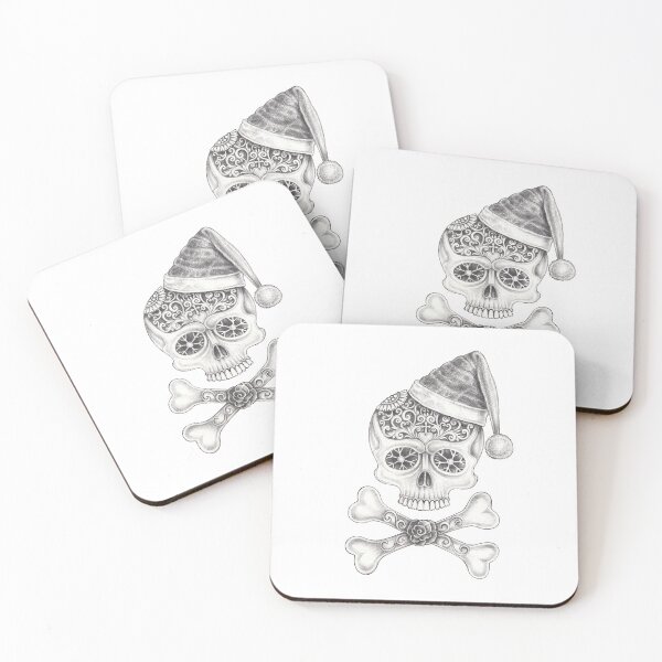 Item preview, Festive sugar skull and crossbones. designed and sold by Jiwsurreal.