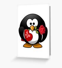 Valentine Penguine Greeting Card