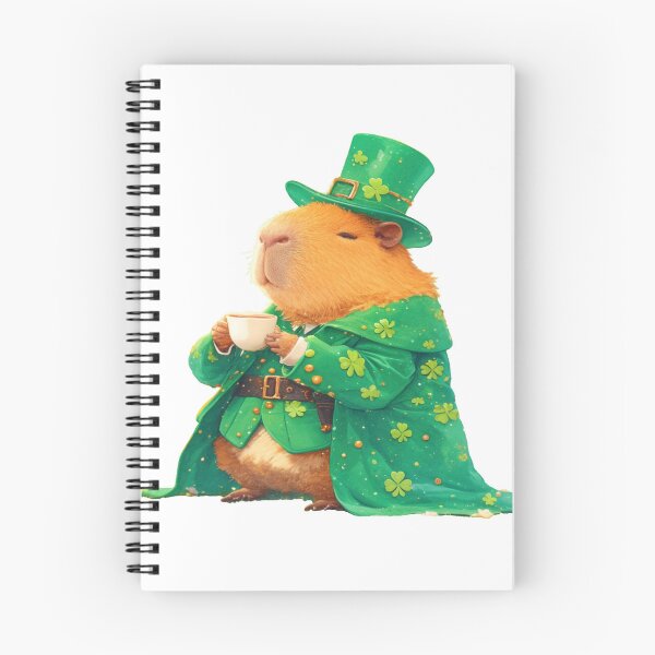 Item preview, Capybara St. Patrick's Day Watercolor designed and sold by pencil-art98.