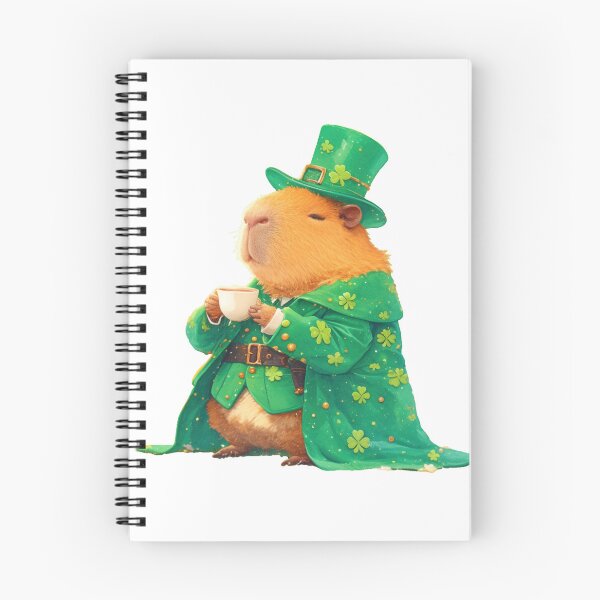 Item preview, Capybara St. Patrick's Day Watercolor designed and sold by pencil-art98.
