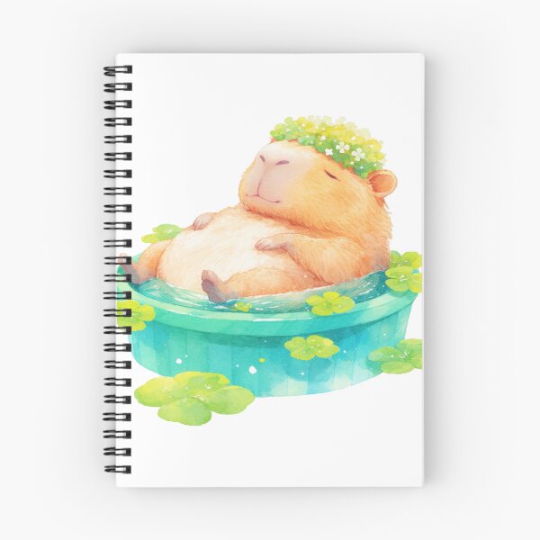 Item preview, cute Capybara St. Patrick's Day Watercolor designed and sold by pencil-art98.