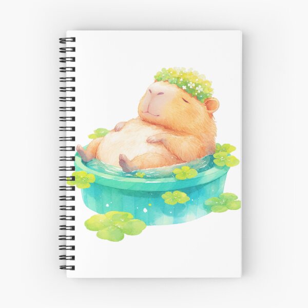 Item preview, cute Capybara St. Patrick's Day Watercolor designed and sold by pencil-art98.