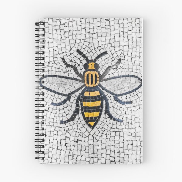 Item preview, Impresión artística de Manchester con mosaico de abejas trabajadoras designed and sold by rabram83.