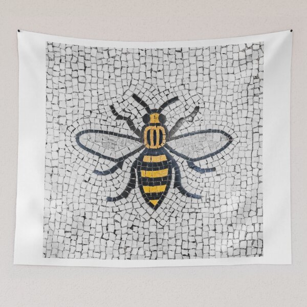 Item preview, Manchester Worker Bee Mosaic Mancunian Fine Art Print designed and sold by rabram83.