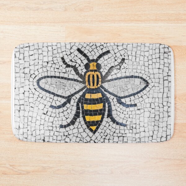 Item preview, Manchester Worker Bee Mosaic Mancunian Fine Art Print designed and sold by rabram83.
