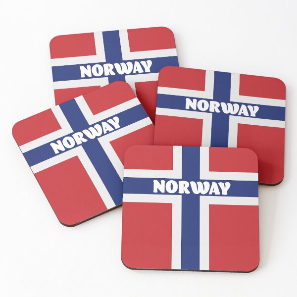 Item preview, Norwegian Flag with Name of Norway designed and sold by Havocgirl.
