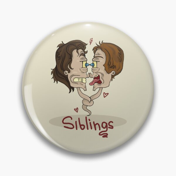 Item preview, Caricature illustration depicting a sister and brother joined together designed and sold by VladdissH.