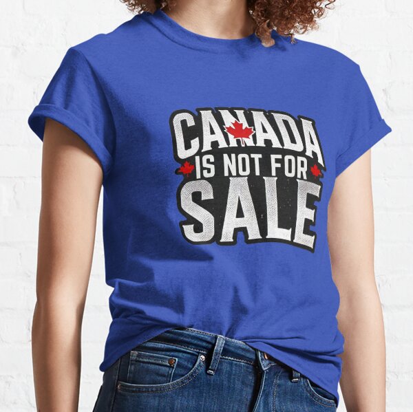 Vista previa del artículo con la obra «Canadá no está en venta: diseño patriótico anti-Trump», diseñado y vendido por mmagwood.
