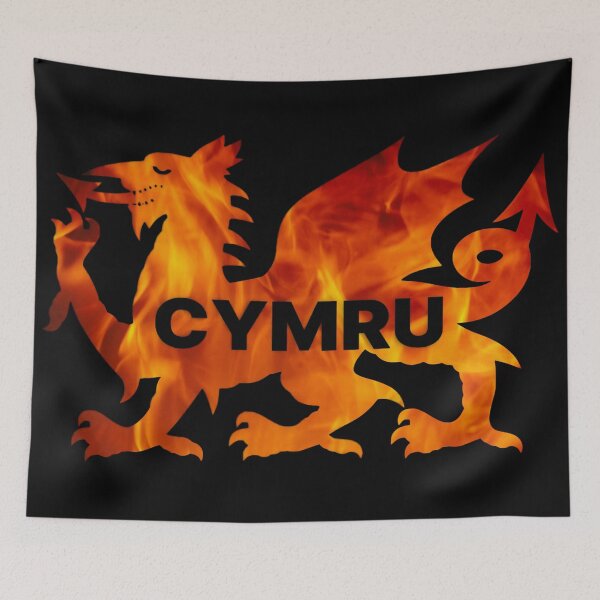 Item preview, CYMRU FIERY WELSH DRAIG GOCH RED DRAGON designed and sold by Marni Scofidio Desi9ns.