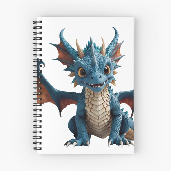 Item preview, Adorable Blue Baby Dragon Ready for Adventure designed and sold by CuteopiaGallery.