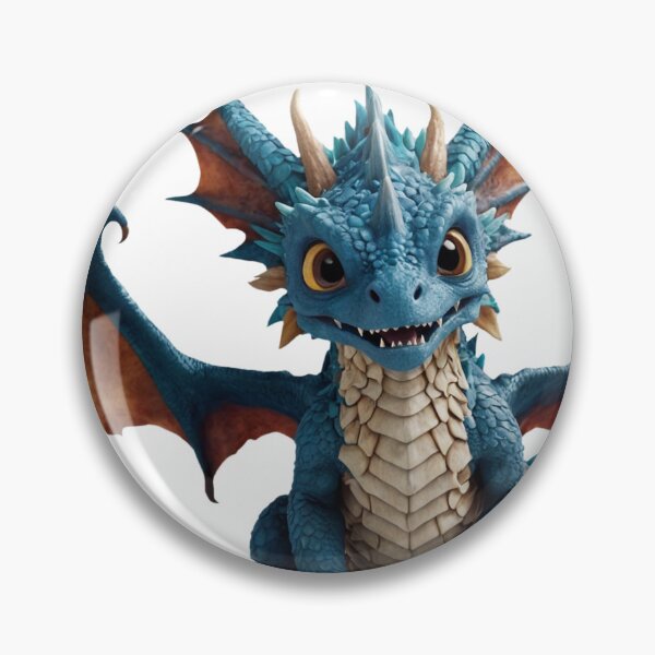 Item preview, Adorable Blue Baby Dragon Ready for Adventure designed and sold by CuteopiaGallery.