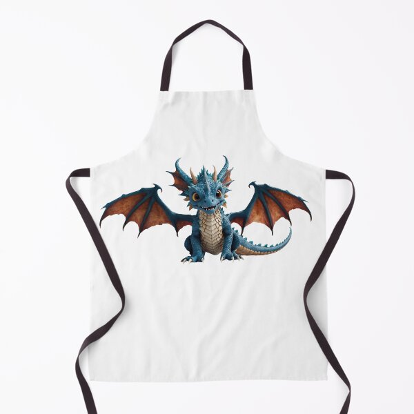 Item preview, Adorable Blue Baby Dragon Ready for Adventure designed and sold by CuteopiaGallery.