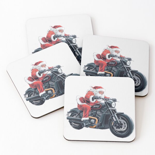 Item preview, Christmas funny Santa Claus With motorbike biker,Santa Claus biker,christmas funny,christmas jovial,Christmas art,Nightmare Before Christmas designed and sold by Expressions-Sel.