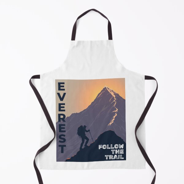 Item preview, Follow The Trail - Motivational Retro Mt. Everest in Sunset with Hiker silhouette  designed and sold by DigiSudu.