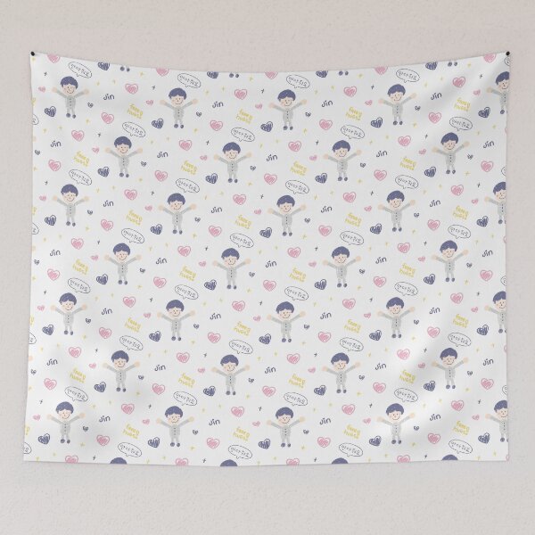 Item preview, BTS Jin Free Hug Event Cute Hand-drawn designed and sold by nijiroai.