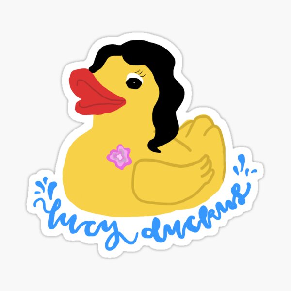 Item preview, lucy duckus splash cursive designed and sold by shimizu-art.