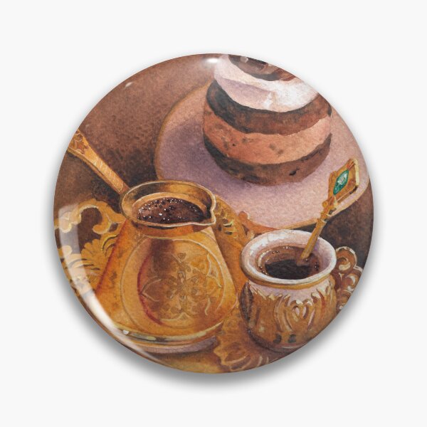 Item preview, Homemade watercolor coffee and a cake. designed and sold by Ekaterina Glazkova.