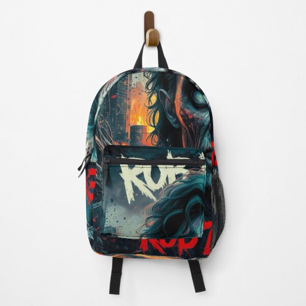 Item preview, Apocalyptic Zombie Portrait with Fiery Backdrop designed and sold by Thaivi Design.