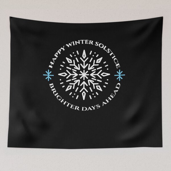 Item preview, Happy Winter Solstice Brighter Snowflake Days Ahead designed and sold by Dressed For  Duty.