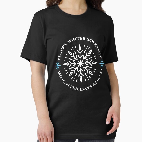 Item preview, Happy Winter Solstice Brighter Snowflake Days Ahead designed and sold by Dressed For  Duty.
