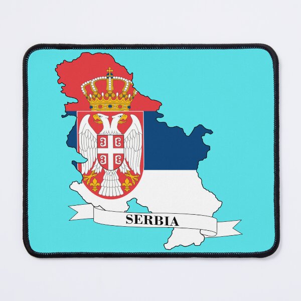 Item preview, Serbia flag map designed and sold by visual adventures.