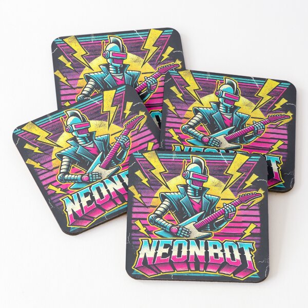 Item preview, Neonbot Retro Rock T-Shirt Design - Futuristic 90s Aesthetic designed and sold by NeonBot_Shop.