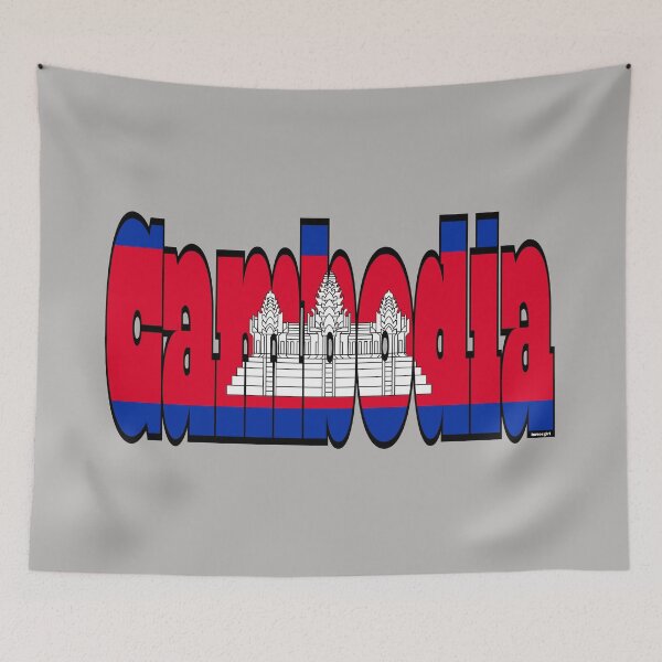 Item preview, Cambodian Font with Flag of Cambodia designed and sold by Havocgirl.