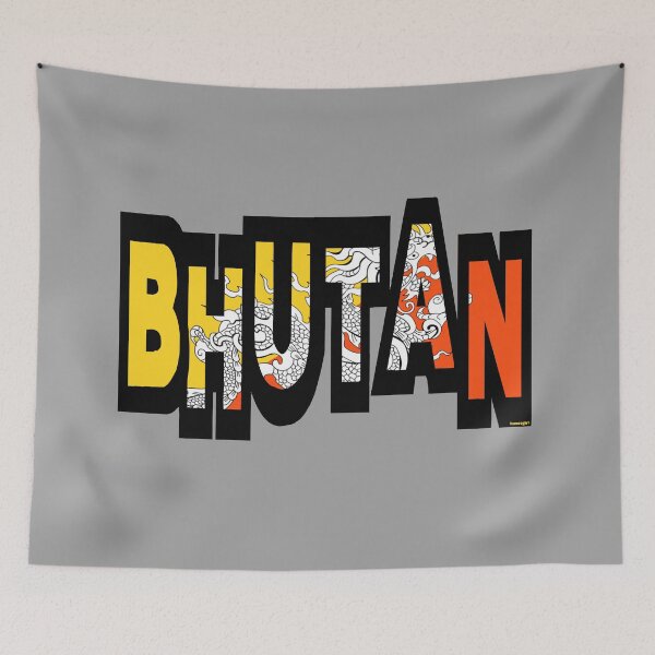 Item preview, Bhutan Font with Bhuntanese Flag designed and sold by Havocgirl.