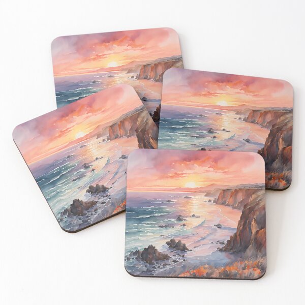 Item preview, Coastal Sunset over the Cliffs designed and sold by EcoArtLab.