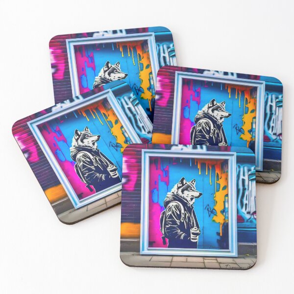 Item preview, Arte callejero de graffiti urbano Lobo designed and sold by Drone-tees.