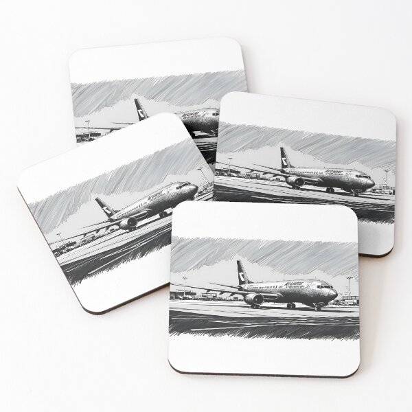 Item preview, Sketch-Style Airplane at Extended Gate - Digital Art designed and sold by EMairplanes.