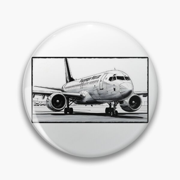 Item preview, Airplane Digital Sketch - Minimalistic Aviation Art designed and sold by EMairplanes.