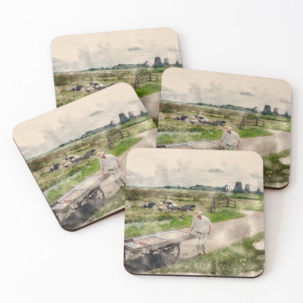 Item preview, Zaandam Windmills Watercolour designed and sold by Graz-Photos.