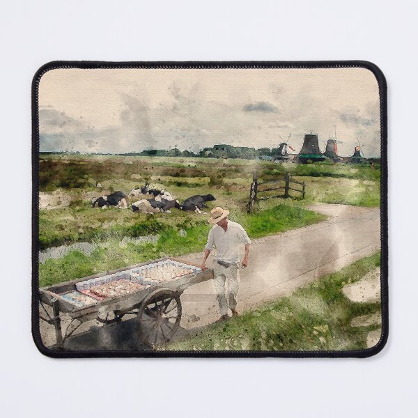 Item preview, Zaandam Windmills Watercolour designed and sold by Graz-Photos.