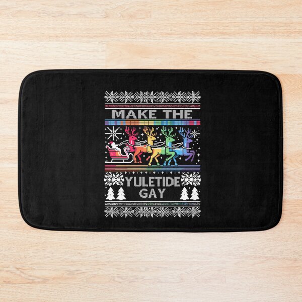 Item preview, Ugly Christmas LGBTQ Pride Santa Claus Make Yuletide Gay designed and sold by Dressed For  Duty.
