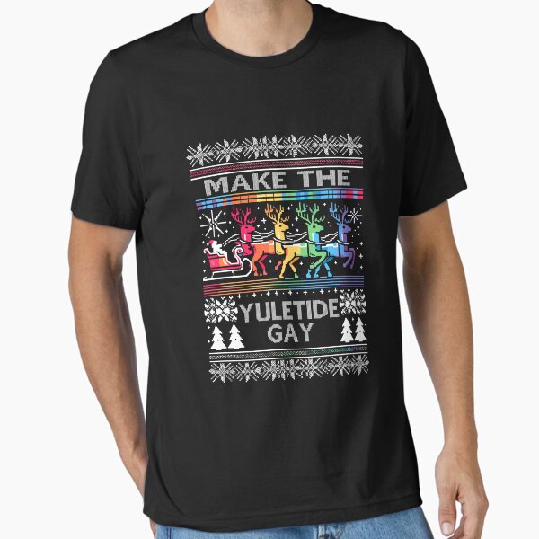 Item preview, Ugly Christmas LGBTQ Pride Santa Claus Make Yuletide Gay designed and sold by Dressed For  Duty.