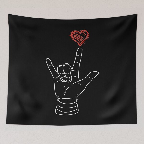 Item preview, Valentines Day I Love You Hand Sign ASL Heart designed and sold by Blok45.