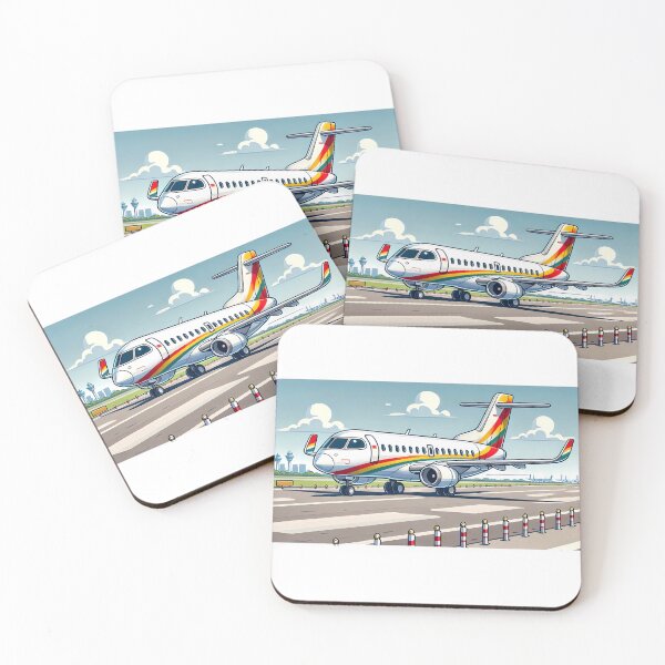 Item preview, Cartoon Airplane on the Runway - Fun Aviation Art designed and sold by EMairplanes.