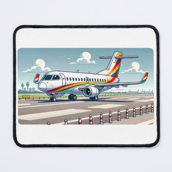 Item preview, Cartoon Airplane on the Runway - Fun Aviation Art designed and sold by EMairplanes.