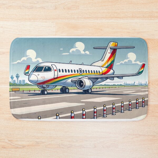 Item preview, Cartoon Airplane on the Runway - Fun Aviation Art designed and sold by EMairplanes.