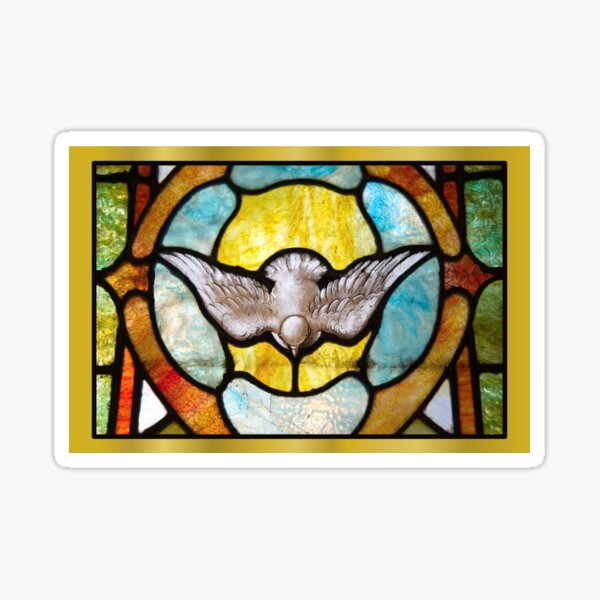 Stained Glass Dove Sticker