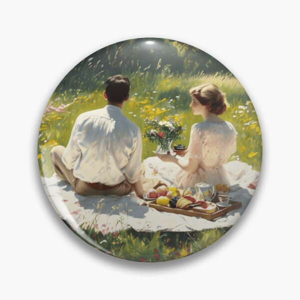 Artikelvorschau, Serene 1910s Picnic Scene in Lush English Meadow entworfen und verkauft von BlareBlare.