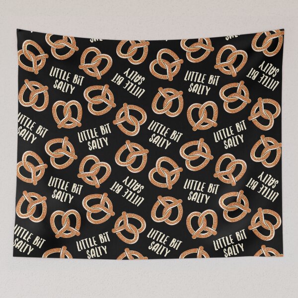 Item preview, Little Bit Salty - Pretzels on black designed and sold by littlearrow.