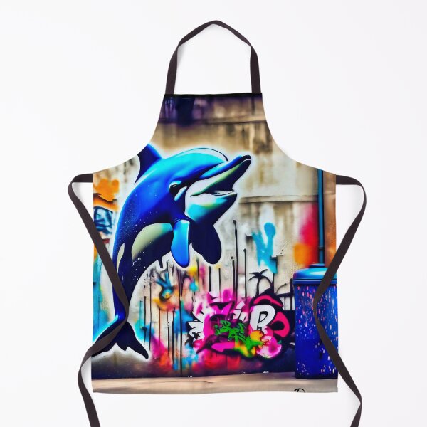 Item preview, Urban graffiti street art Dolphin designed and sold by Drone-tees.